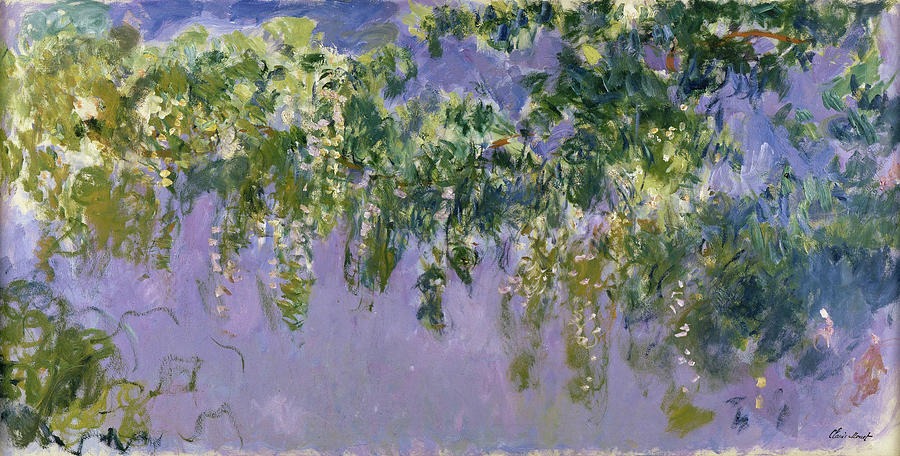Nature Digital Art - Claude Monet - Wisteria by Celestial Images