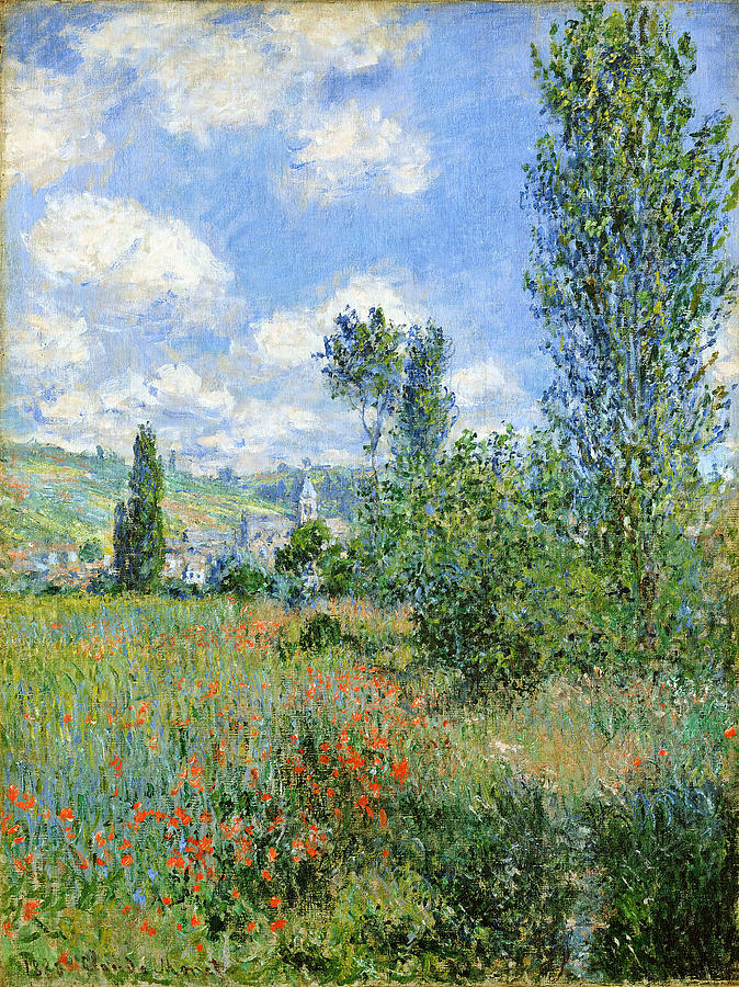 Claude Monet's Lane in the Poppy Fields, Ile Saint-Martin Painting by ...