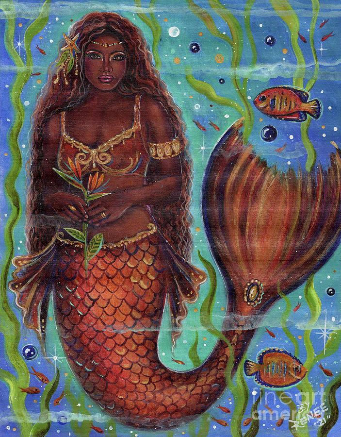 Claudina Mermaid Painting by Renee Lavoie - Fine Art America