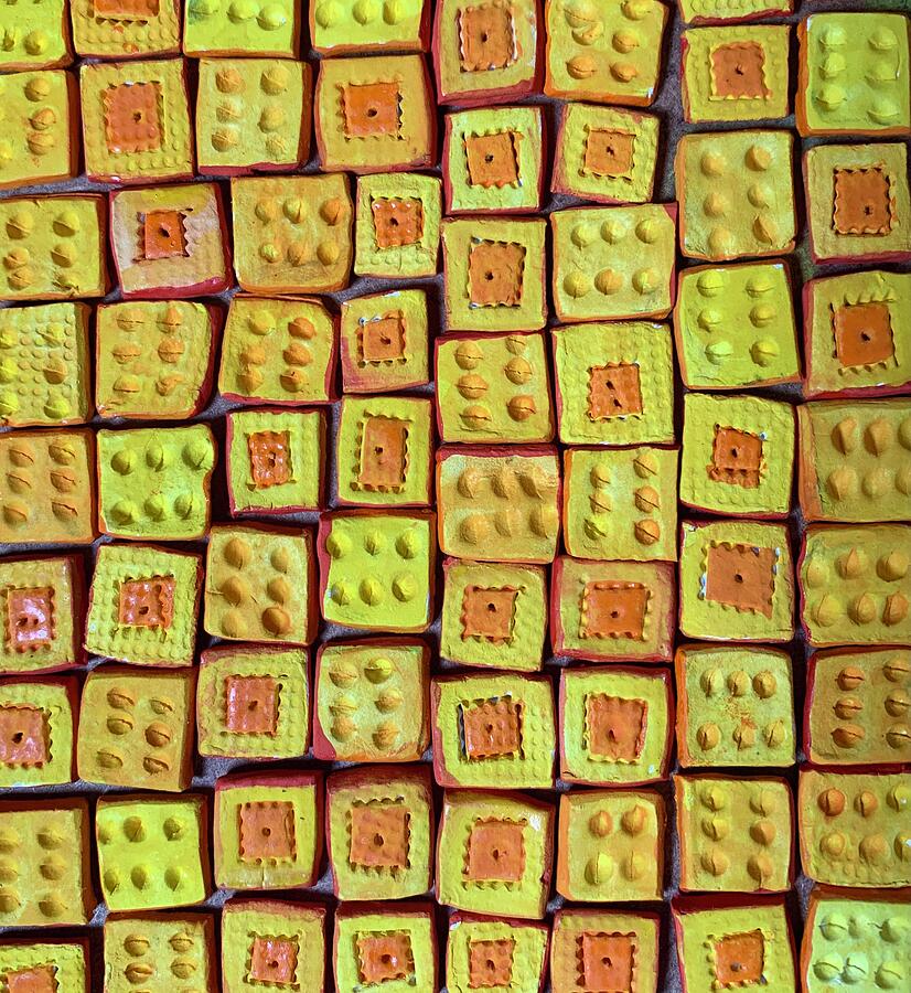 Clay tiles Mixed Media by Lorena Cassady Clay tiles Mixed Media by Lorena Cassady