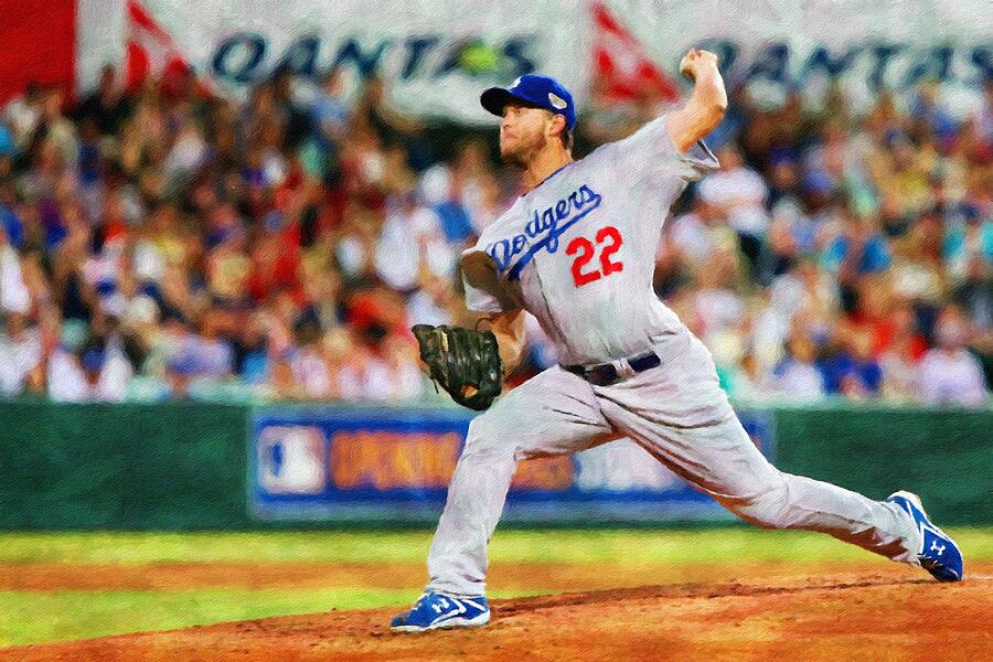 Clayton Kershaw At The Scg Digital Art By Joe Vella - Fine Art America