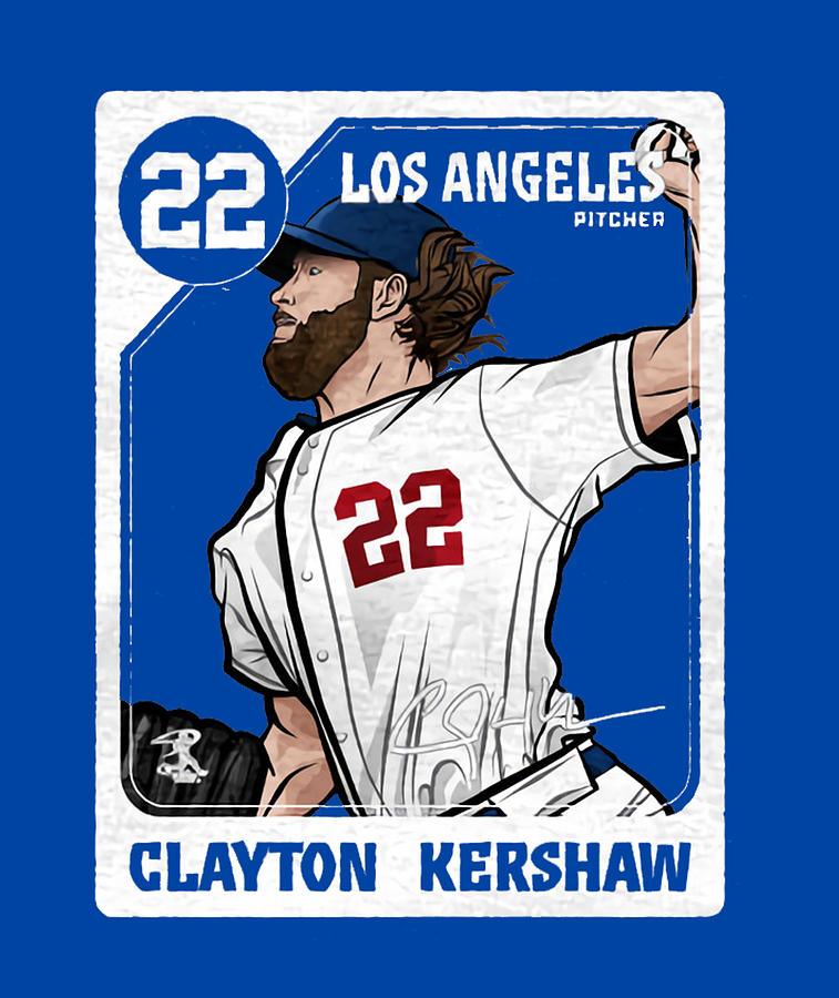 Clayton Kershaw Card Digital Art by Kelvin Kent