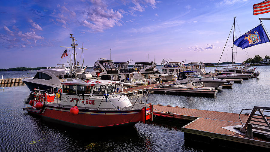 Clayton NY Boat Harbor Photograph by Ron Biedenbach