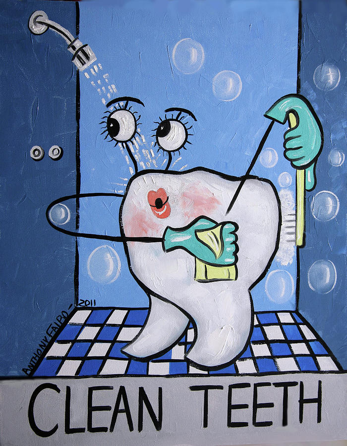 Clean Teeth Painting by Anthony Falbo
