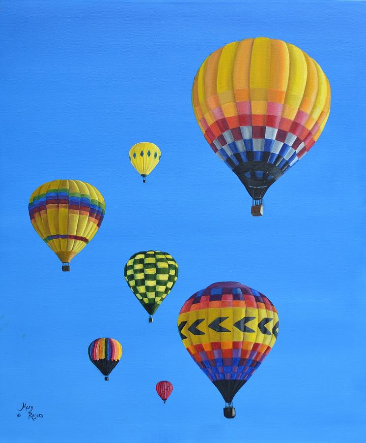 Clear Blue Sky Painting by Mary Rogers