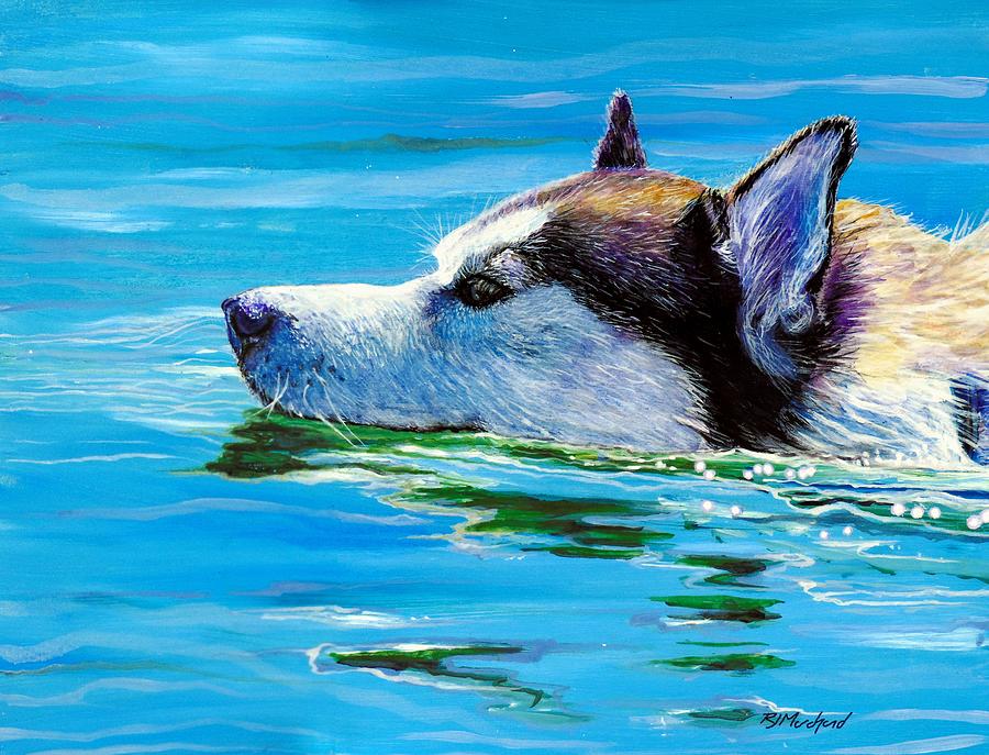 Clear Blue Water Painting by R J Marchand