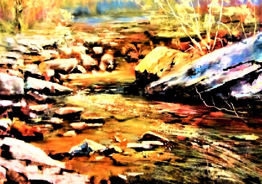 Stream Painting - Clear Creek Shift by Joseph Barani Stream Painting - Clear Creek Shift by Joseph Barani