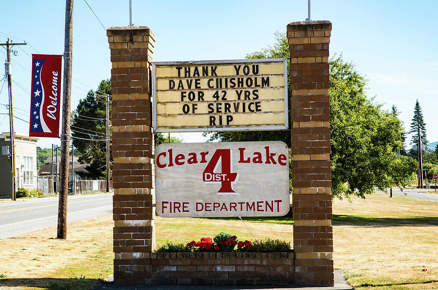 Clear Lake Fire Department Memorial Photograph by Tom Cochran