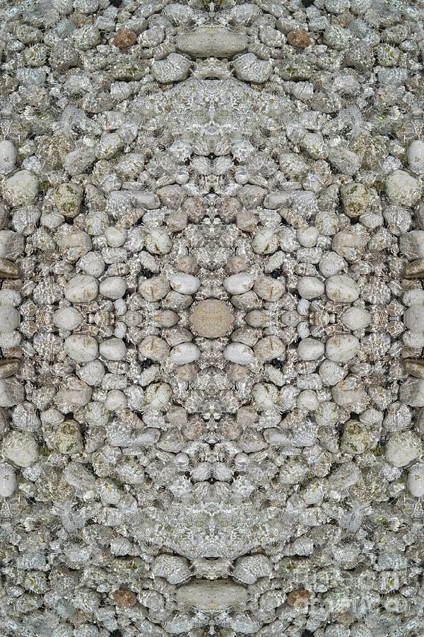 Clear sea water, white stones and symmetry 1 Photograph by Adriana Mueller