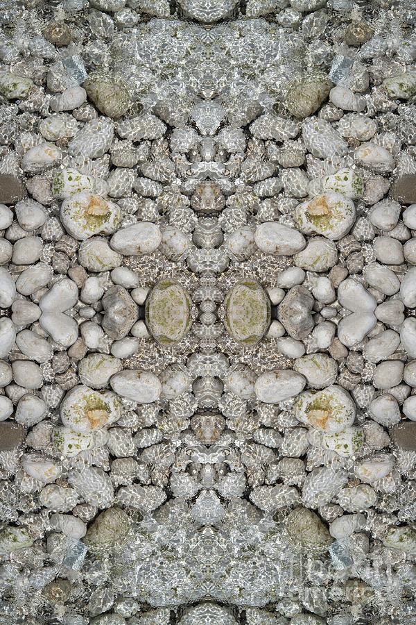 Clear sea water, white stones and symmetry 2 Photograph by Adriana Mueller