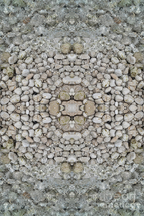 Clear sea water, white stones and symmetry 3 Photograph by Adriana Mueller