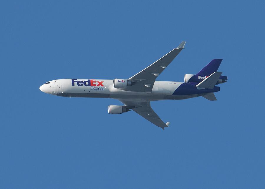 Clear Skies FedEx MD-11F Photograph by Erik Simonsen