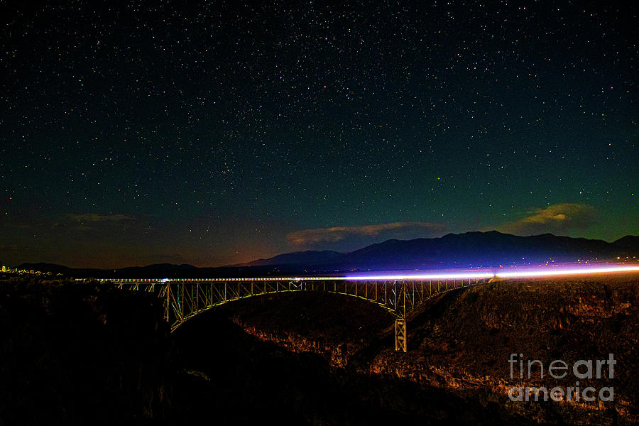Clear Starry Night at the Gorge Bridge Photograph by Elijah Rael