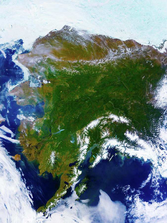 Clear view of Alaska from Space Photograph by Nasa - Fine Art America