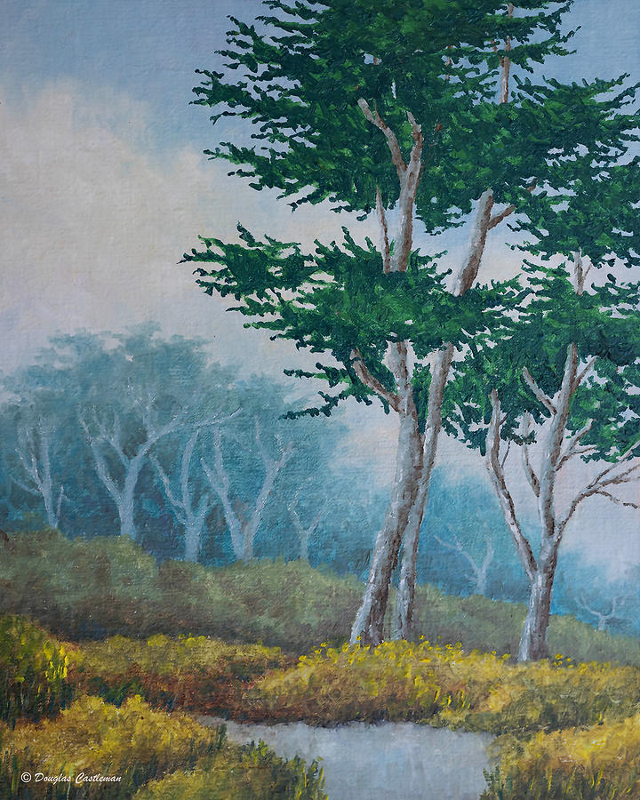 Clearing Foggy Morning Painting by Douglas Castleman