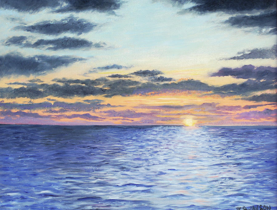 Sunset Painting - Clearing Skies by Joan Swanson