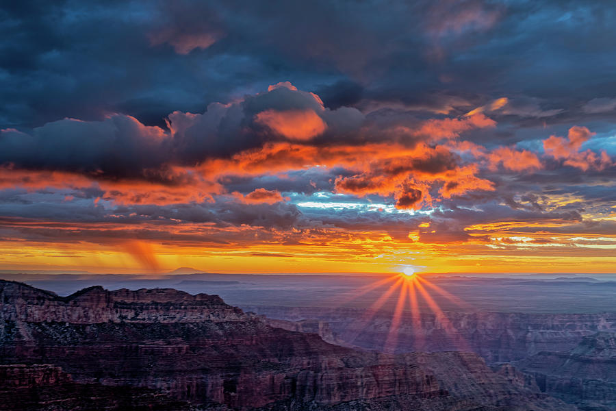Clearing Storm Sunset North Rim Grand Canyon AZ GRK4998_08102023 Photograph by Greg Kluempers
