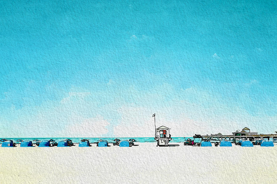 Clearwater Beach Digital Art by John Mckenzie