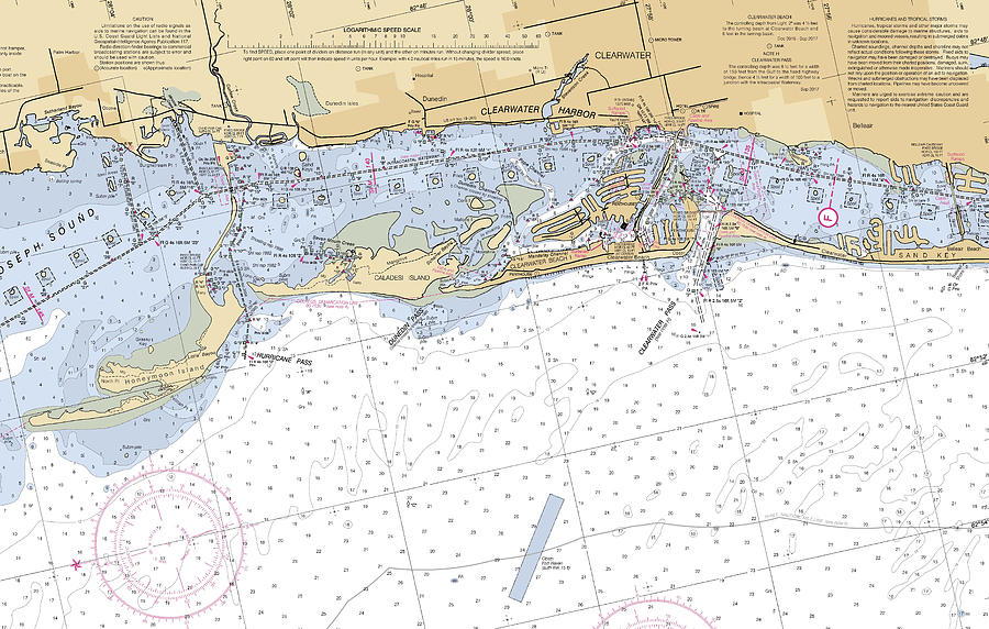 Clearwater Harbor Florida, NOAA Chart 11411_2 Digital Art by Nautical Chartworks