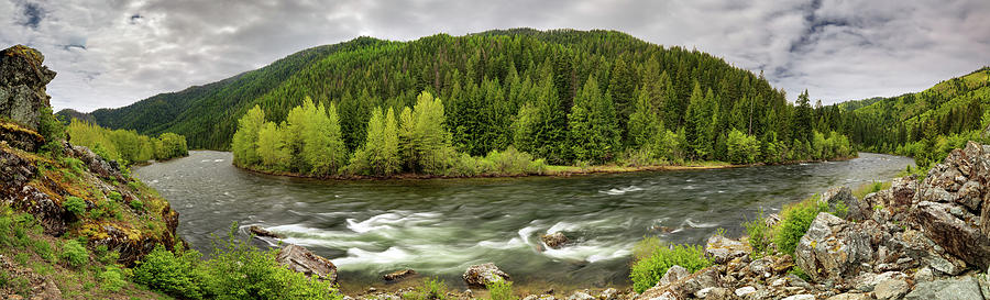 Clearwater River Panoramic Photograph by Leland D Howard
