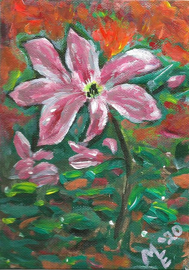 Clematis Painting by Monica Resinger