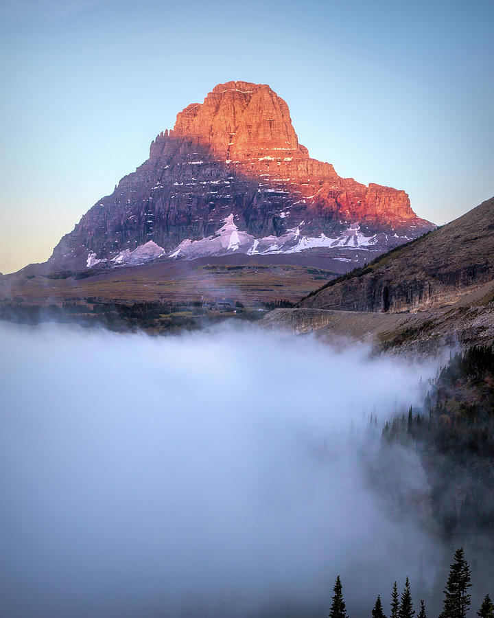 Clements Mountain with Fog Photograph by Jack Bell