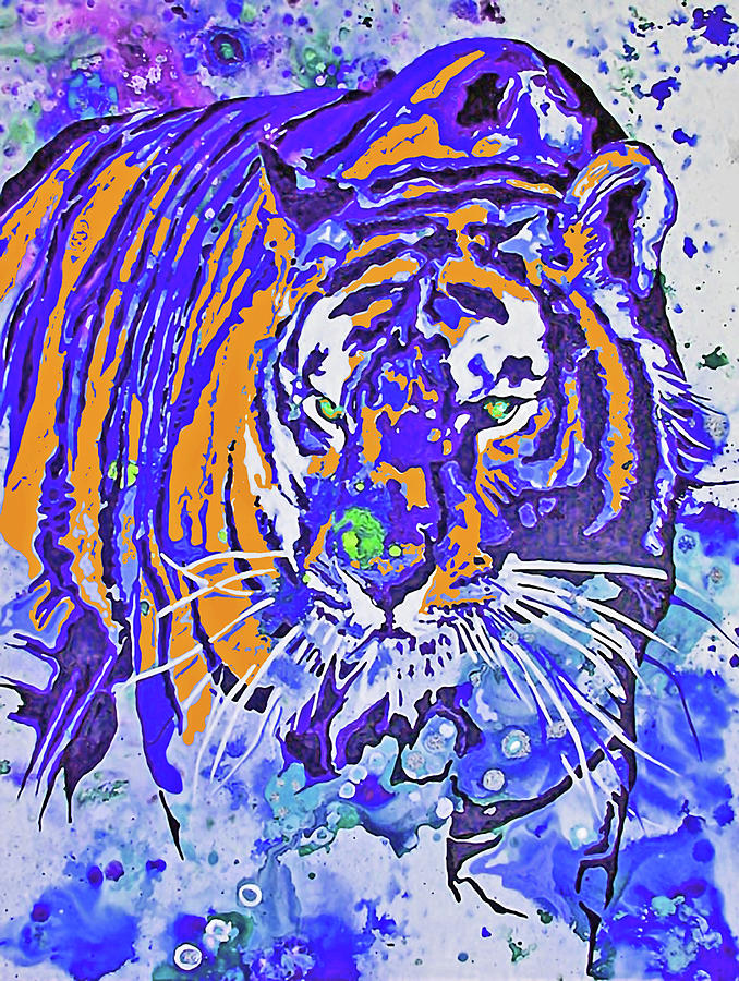 Tiger Painting - Clemson Tiger by Thom MADro