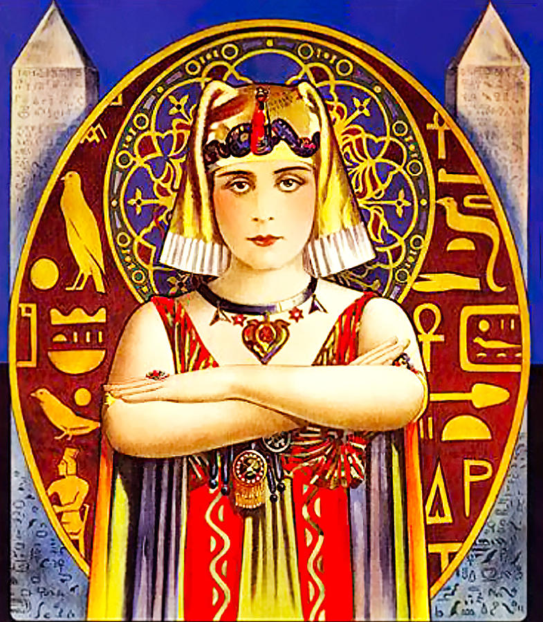 Cleopatra, 1917-b, movie poster base painting Painting by Movie World Posters