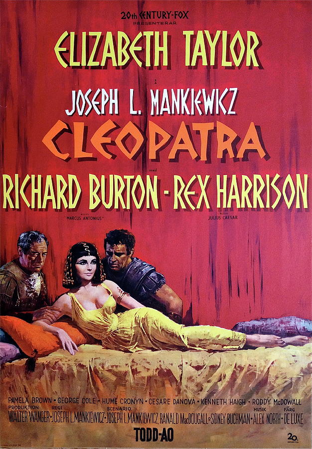 Cleopatra, 2 1963 - art by Howard Terpning Mixed Media by Movie World Posters