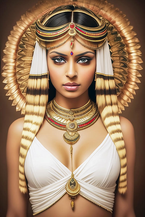 Queen Digital Art - Cleopatra by Manjik Pictures