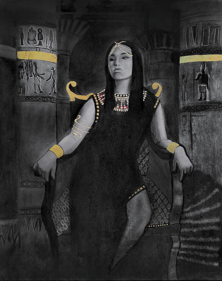 Cleopatra Drawing - Cleopatra by Nadija Armusik
