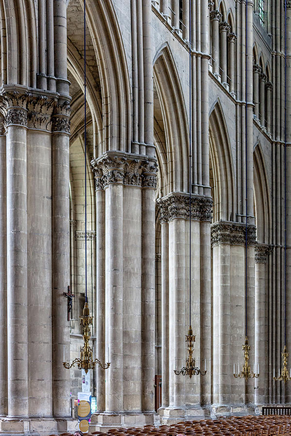 Clerestory arches of the Notre-Dame de Reims Cathedral Photograph by W Chris Fooshee