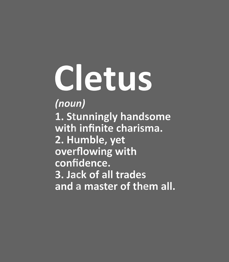 CLETUS Definition Personalized Name Funny Birthday Idea Digital Art by ...