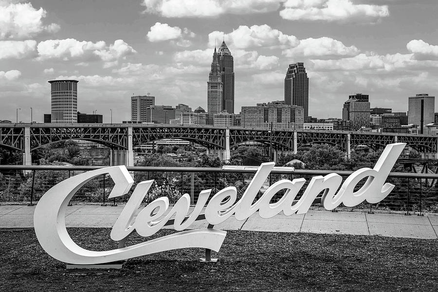 Cleveland Abbey Avenue Script Sign Photograph by Dale Kincaid