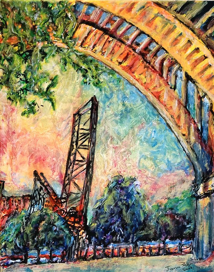 Cleveland Bridges Painting by John Bohn