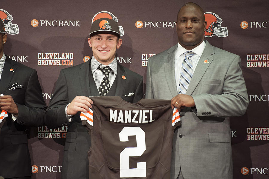 Cleveland Browns Introduce Justin Gilbert and Johnny Manziel Photograph by Jason Miller