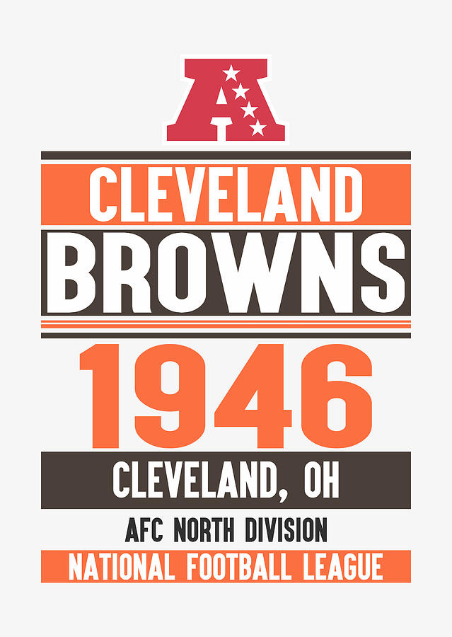 Cleveland Browns Nfl Team Poster 10 Mixed Media By Joe Hamilton - Fine 