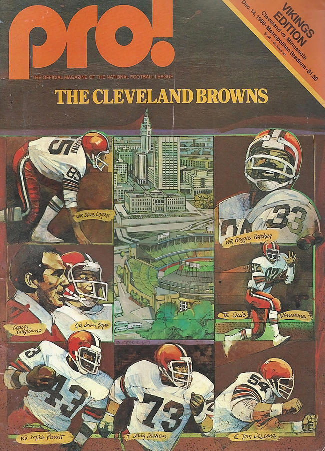 Cleveland Browns Vintage Nfl Art by Joe Hamilton