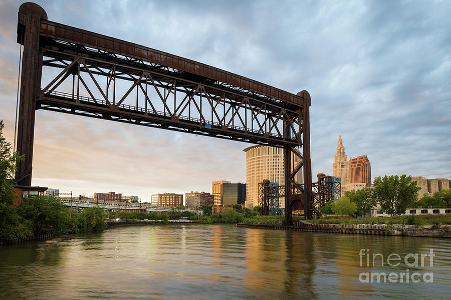 Cleveland Flats Draw Bridge Photograph by Paul Quinn