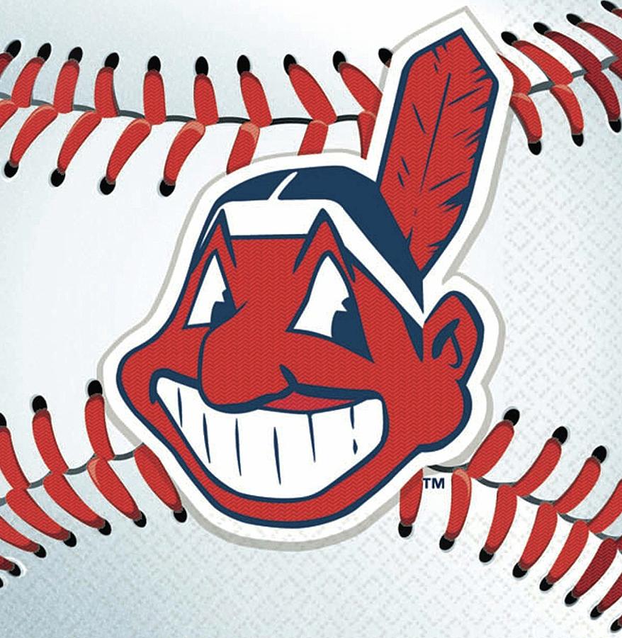 Cleveland Indians Logo Ball Digital Art by Michael Stout