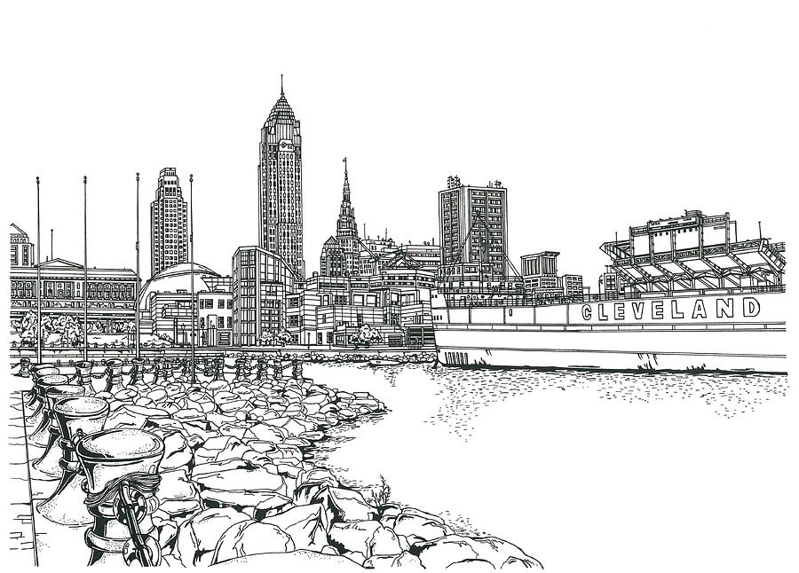 Cleveland Drawing by Lera Ryazanceva - Fine Art America