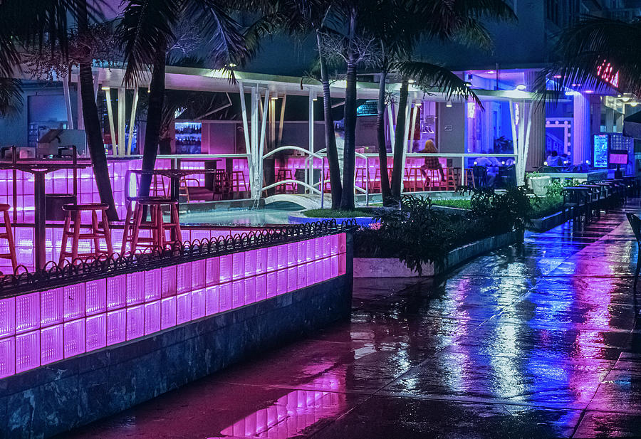 Miami Beach Photograph - Clevelander  Hotel Bar by Lou Novick