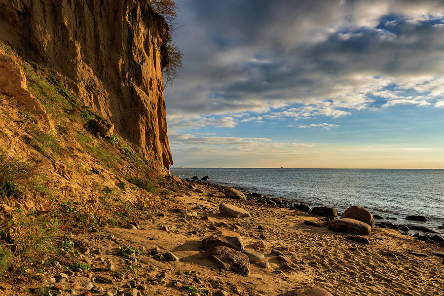 Cliff By The Baltic Sea At Sunrise In Gdynia Photograph by Artur Bogacki