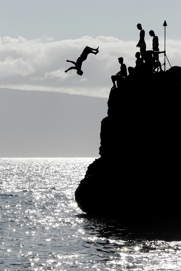 Cliff diving Blackrock Maui Photograph by Pierre Leclerc Photography