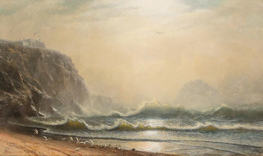 Cliff House et Bay of San Francisco - Albert Bierstadt Digital Art by Samuel HUYNH Cliff House et Bay of San Francisco - Albert Bierstadt Digital Art by Samuel HUYNH