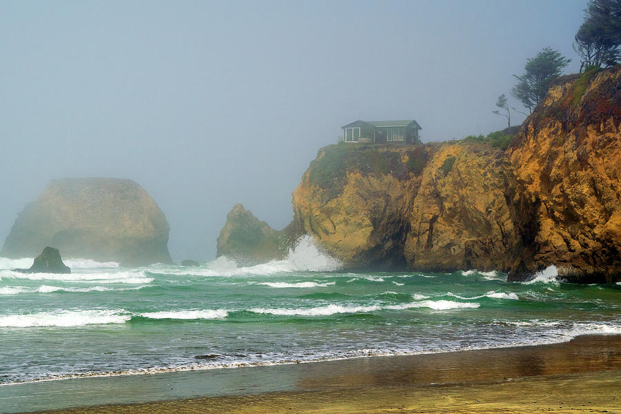 Cliff House in Fog Photograph by Frank Wilson