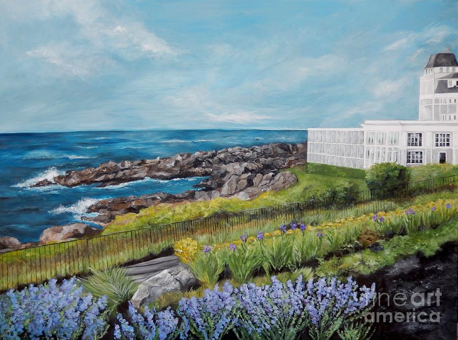 Flower Painting - Cliff House Maine by Graciela Castro