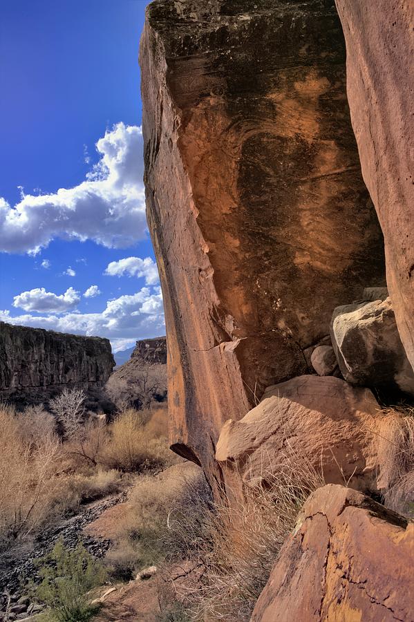 Cliff In Utah Desert Wash Photograph