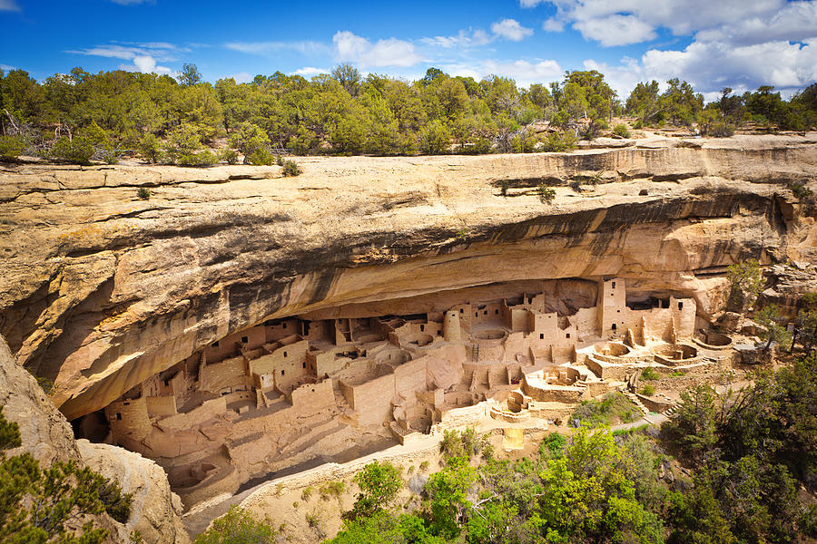 Cliff Palace in Mesa Verde, Ancient Pueblo Cliff Dwelling, Colorado Photograph by YinYang