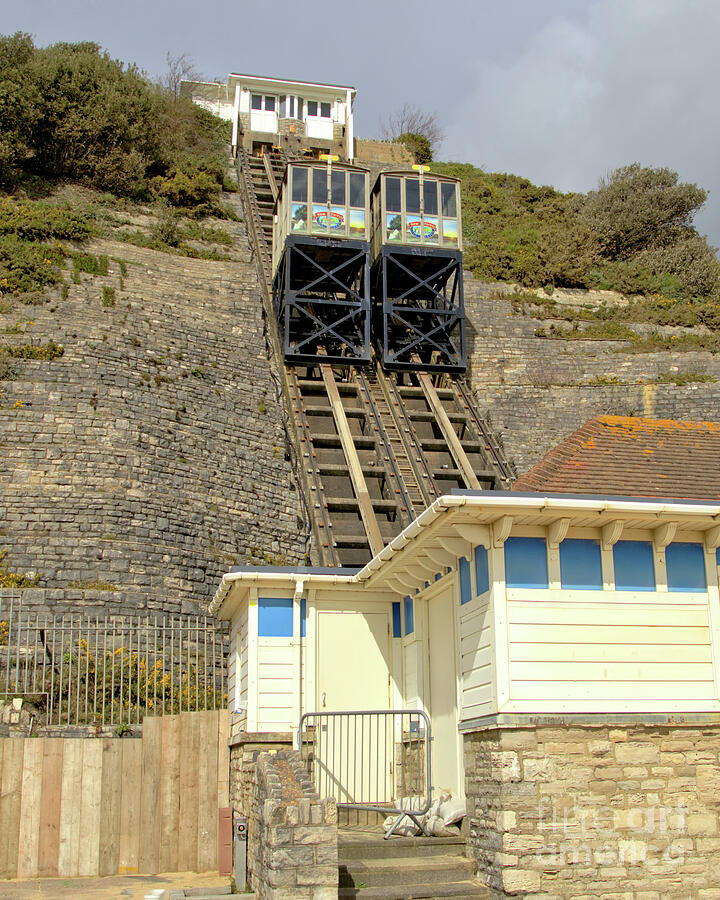 Cliff rail Line Dorset uk Photograph by Stephen Melia - Fine Art America